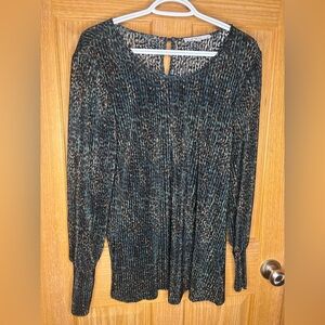 Cleo shirred Leopord print blouse